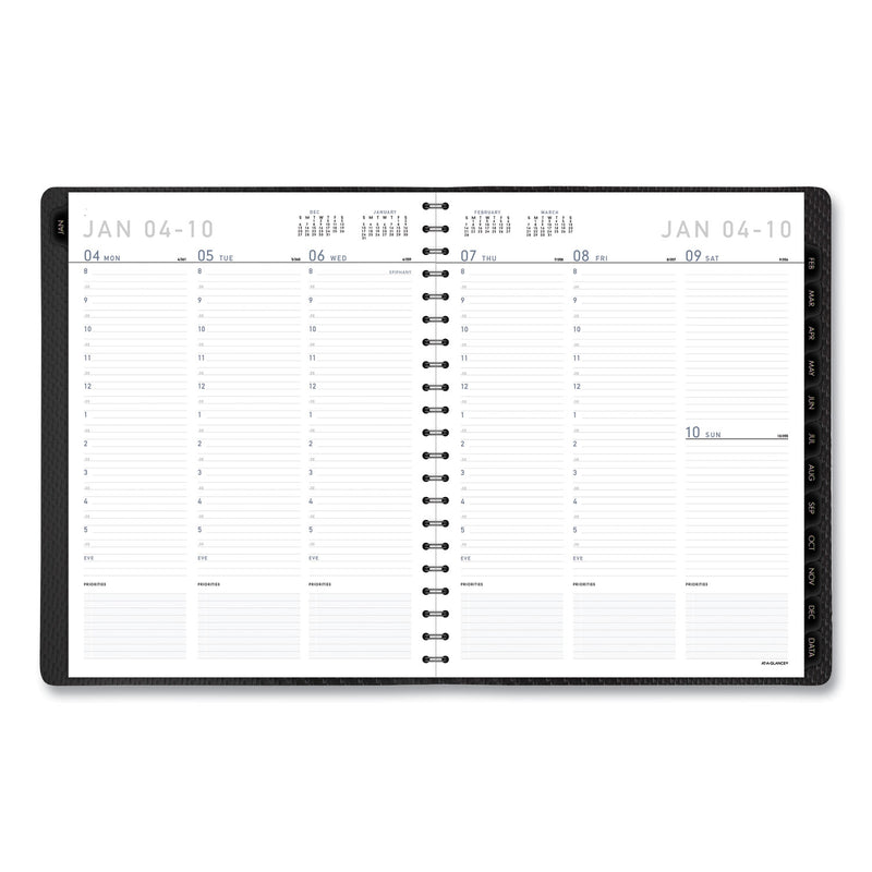 AT-A-GLANCE Contemporary Weekly/Monthly Planner, Vertical-Column Format, 11 x 8.25, Graphite Cover, 12-Month (Jan to Dec): 2023