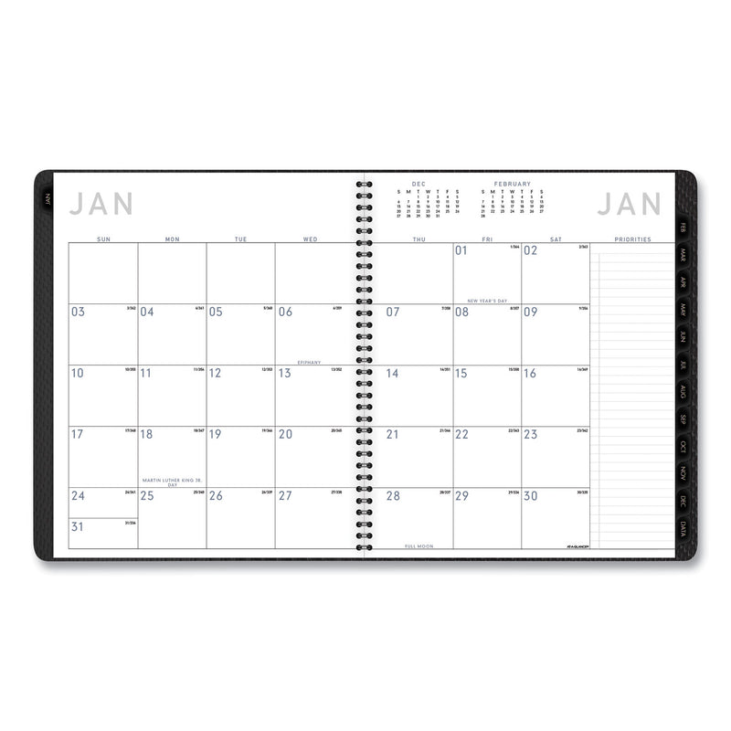 AT-A-GLANCE Contemporary Monthly Planner, Premium Paper, 11 x 9, Graphite Cover, 12-Month (Jan to Dec): 2023