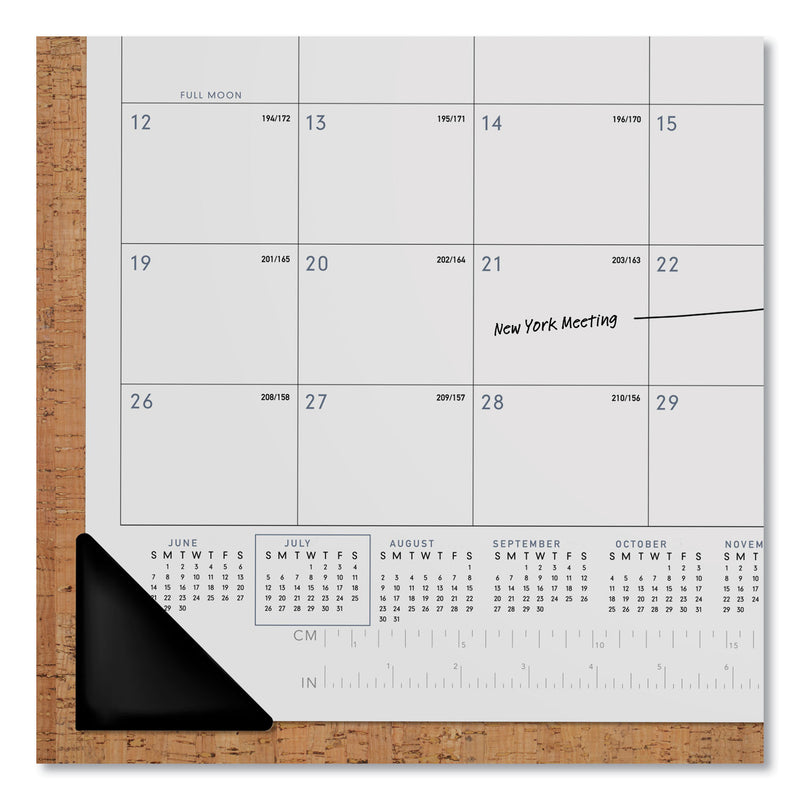 AT-A-GLANCE Academic Monthly Desk Pad, 21.75 x 17, White/Black Sheets, Black Binding/Corners, 12-Month (July to June): 2022 to 2023