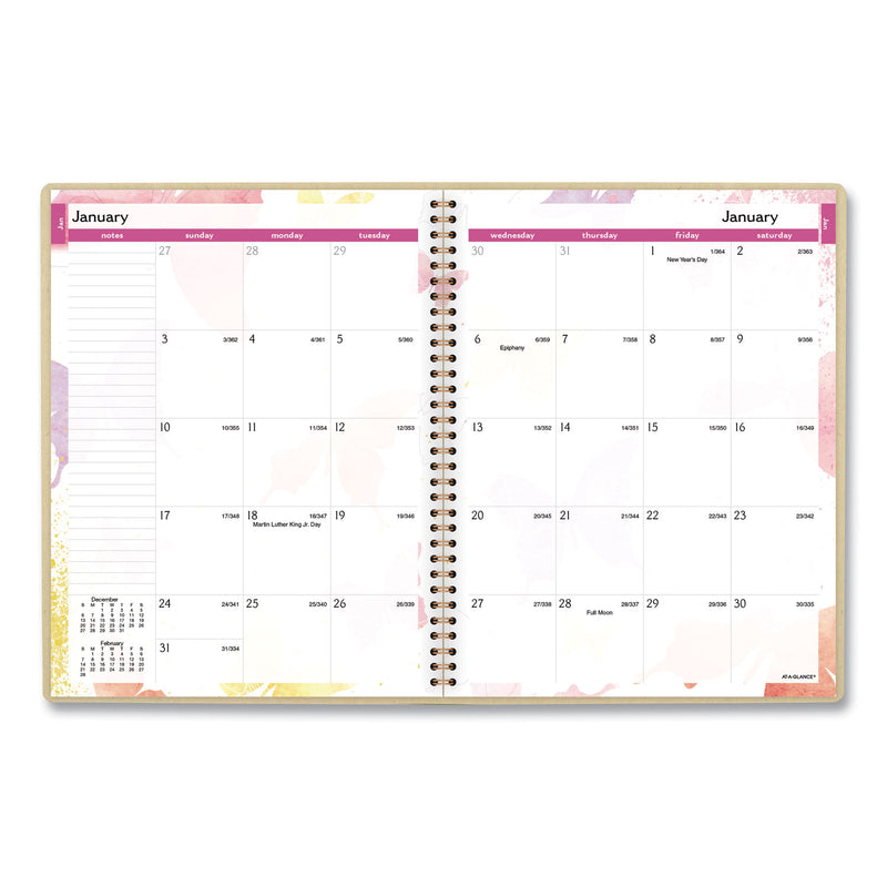 AT-A-GLANCE Watercolors Weekly/Monthly Planner, Watercolors Artwork, 11 x 8.5, Multicolor Cover, 13-Month (Jan to Jan): 2023 to 2024