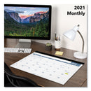 AT-A-GLANCE Easy-to-Read Monthly Desk Pad, 22 x 17, White/Blue Sheets, Black Binding, Clear Corners, 12-Month (Jan to Dec): 2023
