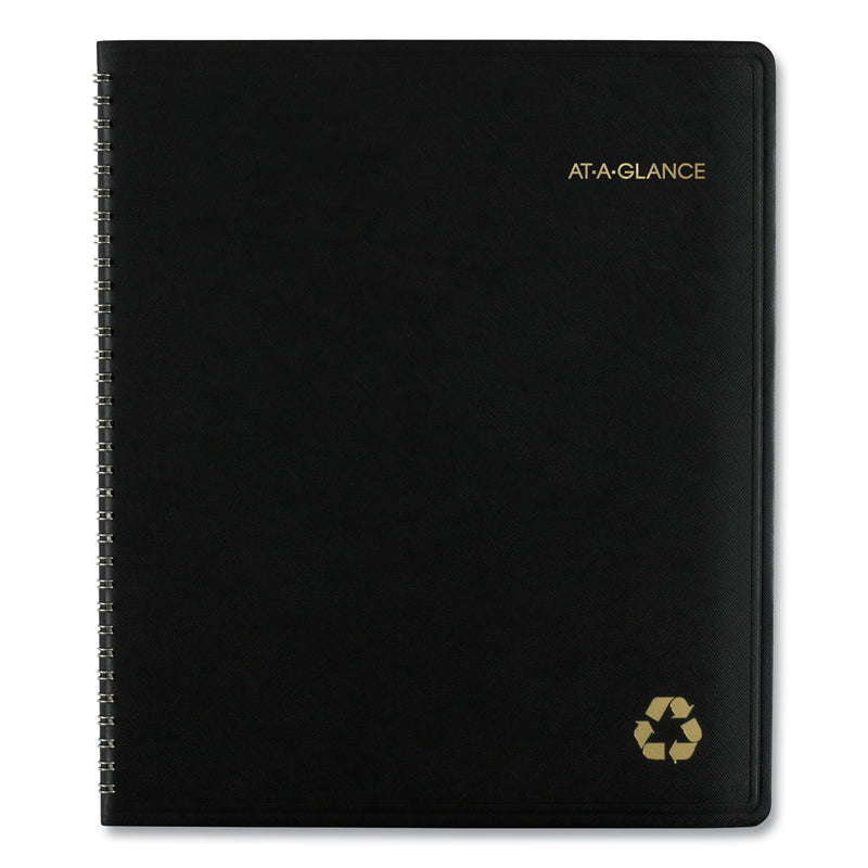 AT-A-GLANCE Recycled Monthly Planner, 11 x 9, Black Cover, 13-Month (Jan to Jan): 2023 to 2024