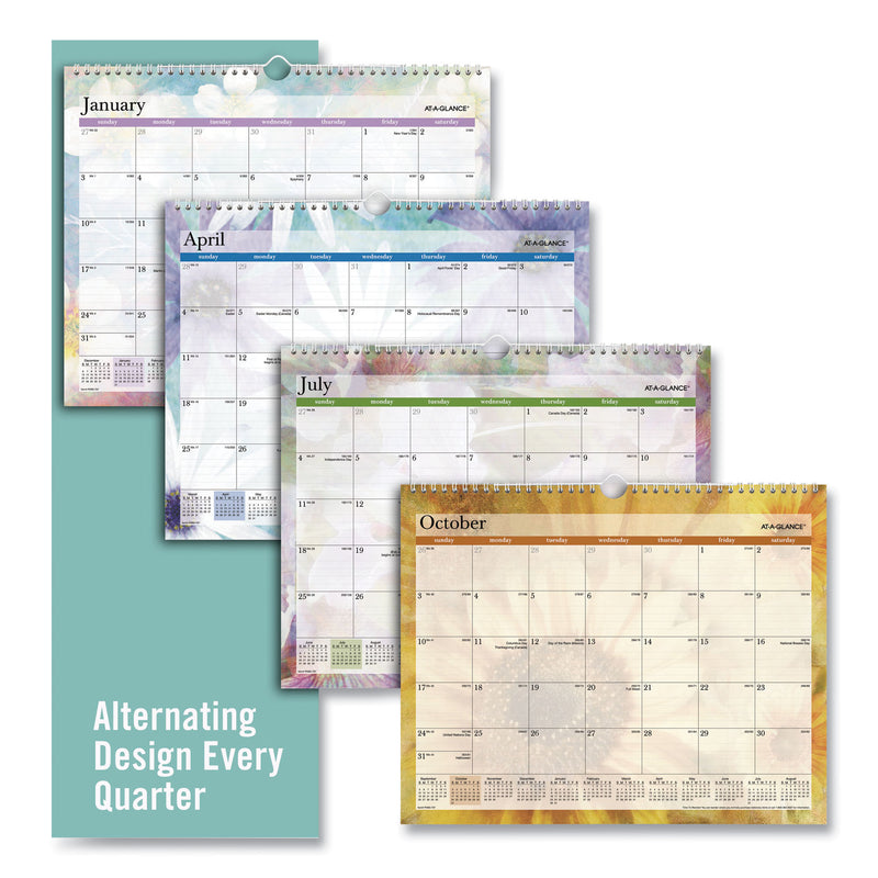 AT-A-GLANCE Dreams Monthly Wall Calendar, Dreams Seasonal Artwork, 15 x 12, Multicolor Sheets, 13-Month (Jan to Jan): 2023 to 2024