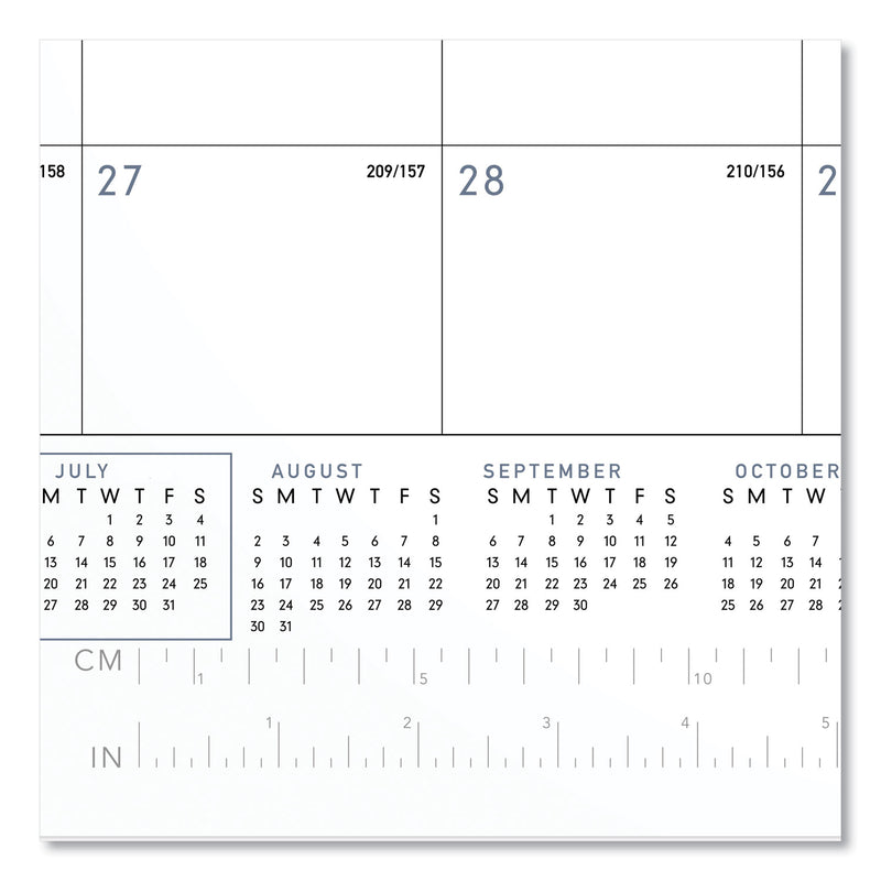 AT-A-GLANCE Academic Monthly Desk Pad, 21.75 x 17, White/Black Sheets, Black Binding/Corners, 12-Month (July to June): 2022 to 2023