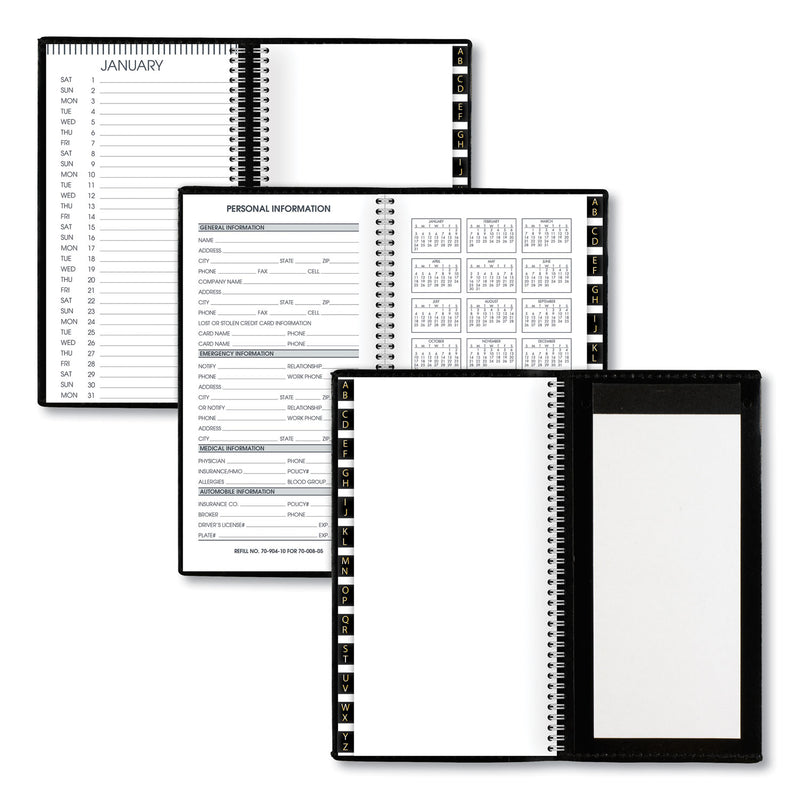 AT-A-GLANCE Compact Weekly Appointment Book, 6.25 x 3.25, Black Cover, 12-Month (Jan to Dec): 2023
