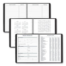 AT-A-GLANCE Weekly Vertical-Column Appointment Book Ruled for Hourly Appointments, 8.75 x 7, Black Cover, 13-Month (Jan-Jan): 2023-2024