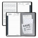 AT-A-GLANCE Daily Appointment Book with 30-Minute Appointments, 8 x 5, Black Cover, 12-Month (Jan to Dec): 2023