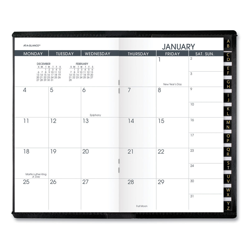 AT-A-GLANCE Pocket-Size Monthly Planner, 6 x 3.5, Black Cover, 13-Month (Jan to Jan): 2023 to 2024