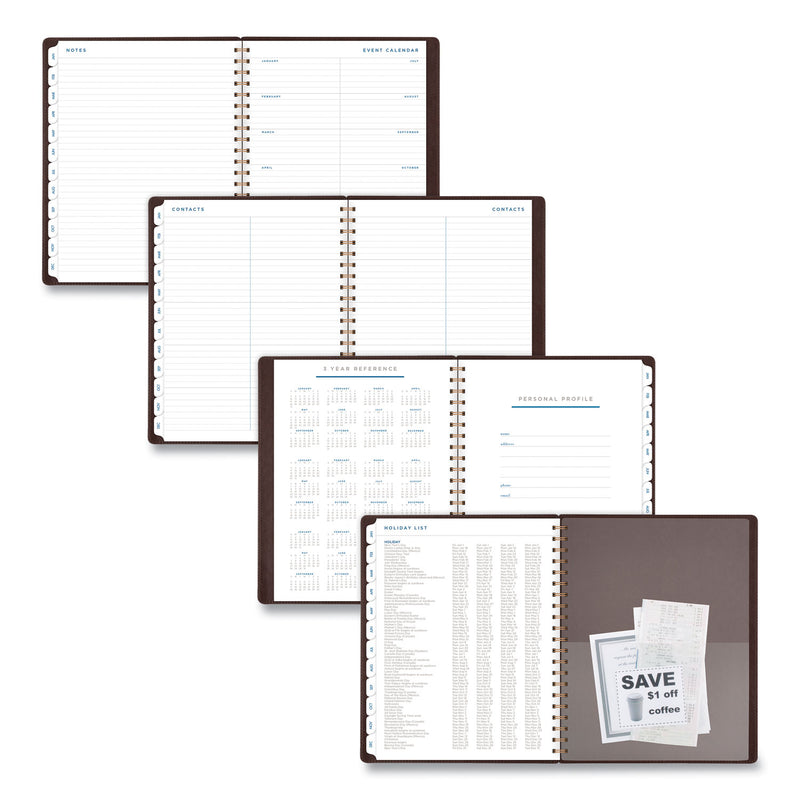 AT-A-GLANCE Signature Collection Distressed Brown Weekly Monthly Planner, 11 x 8.5, Brown Cover, 13-Month (Jan to Jan): 2023 to 2024