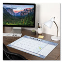AT-A-GLANCE Slate Blue Desk Pad, 22 x 17, White Sheets, Clear Corners, 12-Month (Jan to Dec): 2023