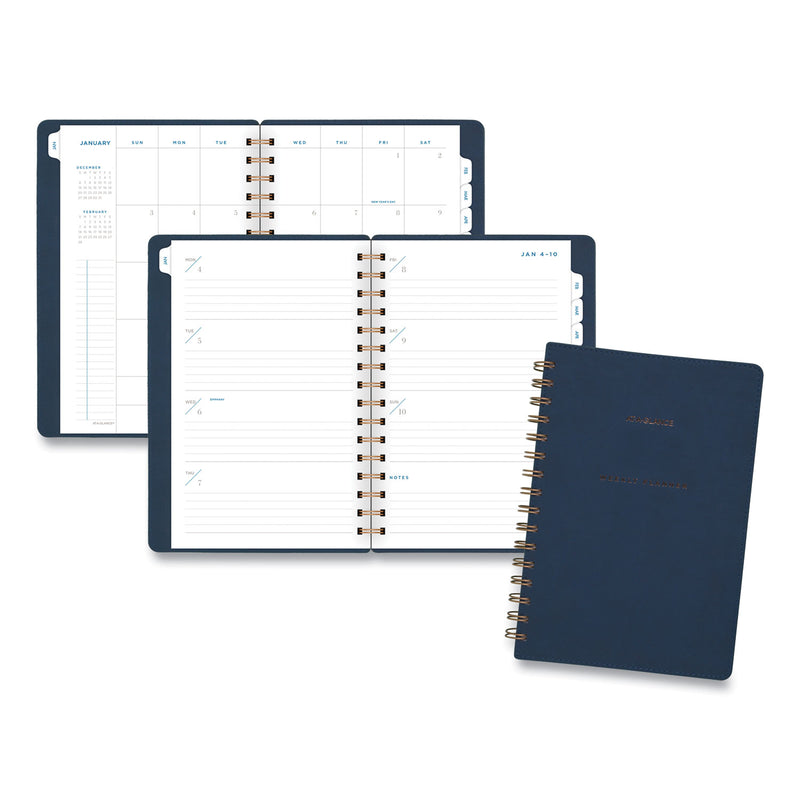 AT-A-GLANCE Signature Collection Firenze Navy Weekly/Monthly Planner, 8.5 x 5.5, Navy Cover, 13-Month (Jan to Jan): 2023 to 2024