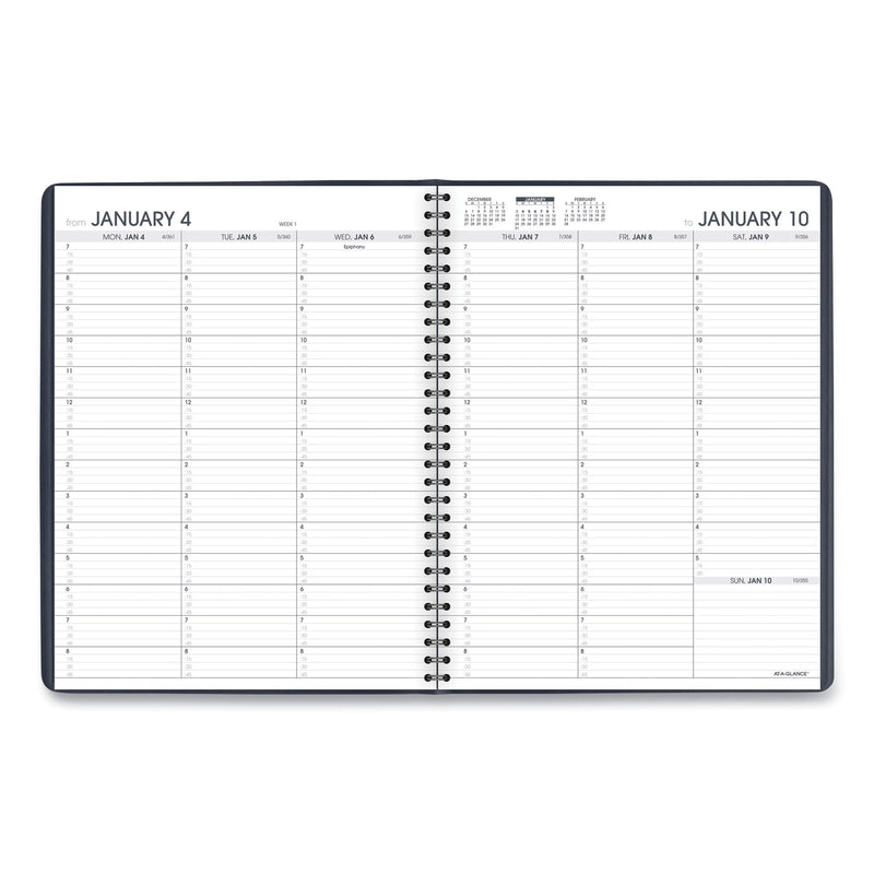 AT-A-GLANCE Weekly Appointment Book, 11 x 8.25, Navy Cover, 13-Month (Jan to Jan): 2023 to 2024