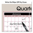AT-A-GLANCE Vertical/Horizontal Erasable Quarterly/Monthly Wall Planner, 24 x 36, White/Black/Red Sheets, 12-Month (Jan to Dec): 2023