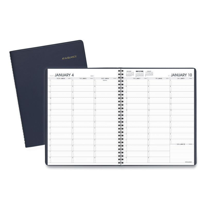 AT-A-GLANCE Weekly Appointment Book, 11 x 8.25, Navy Cover, 13-Month (Jan to Jan): 2023 to 2024