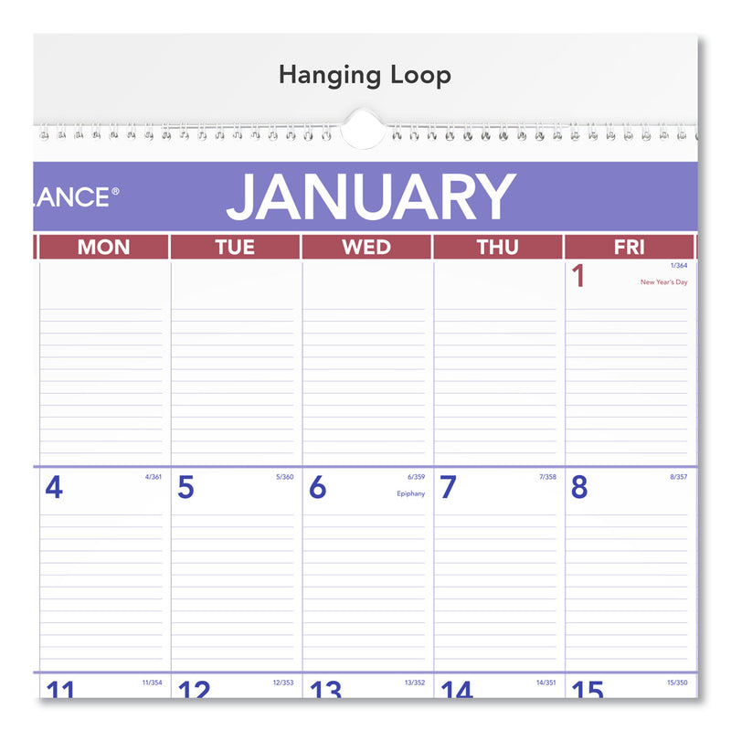 AT-A-GLANCE Monthly Wall Calendar with Ruled Daily Blocks, 20 x 30, White Sheets, 12-Month (Jan to Dec): 2023