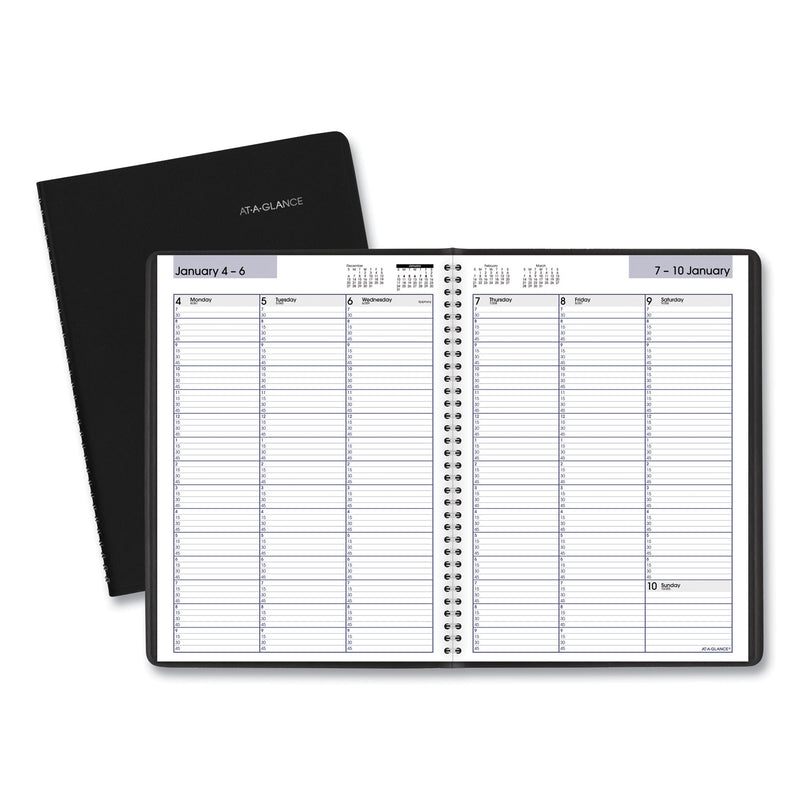 AT-A-GLANCE DayMinder Weekly Appointment Book, Vertical-Column Format, 11 x 8, Black Cover, 12-Month (Jan to Dec): 2023
