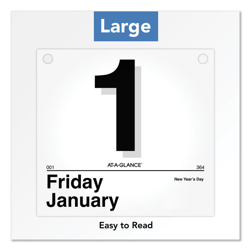 AT-A-GLANCE Today Is Daily Wall Calendar Refill, 8.5 x 8, White Sheets, 12-Month (Jan to Dec): 2023