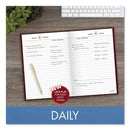 AT-A-GLANCE Standard Diary Daily Reminder Book, 2023 Edition, Medium/College Rule, Red Cover, 8.25 x 5.75, 201 Sheets