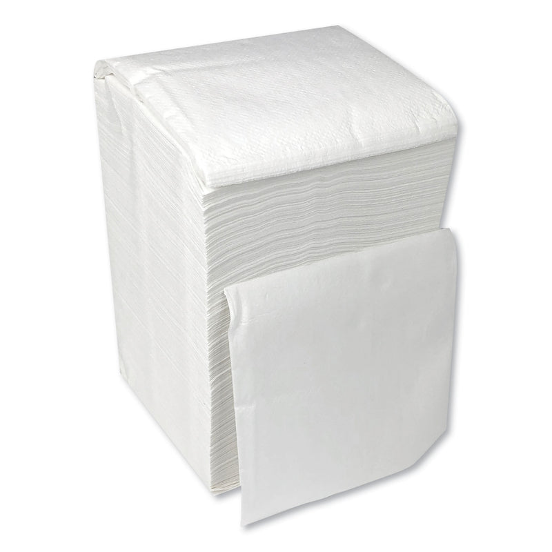 GEN Cocktail Napkins, 1-Ply, 9w x 9d, White, 500/Pack, 8 Packs/Carton