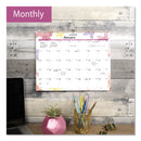 AT-A-GLANCE Watercolors Recycled Monthly Wall Calendar, Watercolors Artwork, 15 x 12, White/Multicolor Sheets, 12-Month (Jan-Dec): 2023