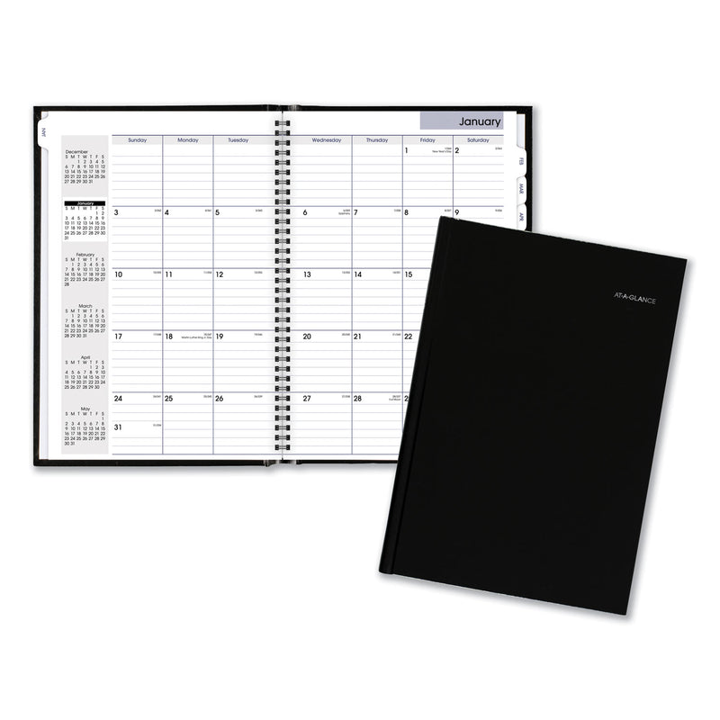 AT-A-GLANCE DayMinder Hard-Cover Monthly Planner, Ruled Blocks, 11.78 x 5, Black Cover, 14-Month (Dec to Jan): 2022 to 2024