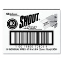 Shout Wipe and Go Instant Stain Remover, 4.7 x 5.9, 80 Packets/Carton