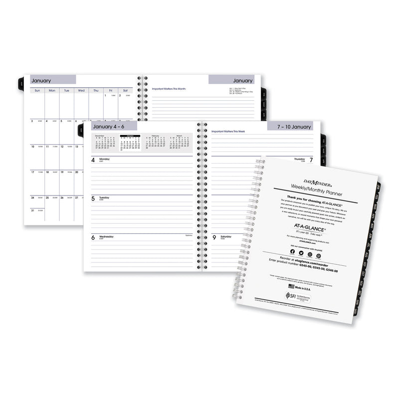 AT-A-GLANCE DayMinder Executive Weekly/Monthly Refill, 8.75 x 7, White Sheets, 12-Month (Jan to Dec): 2023