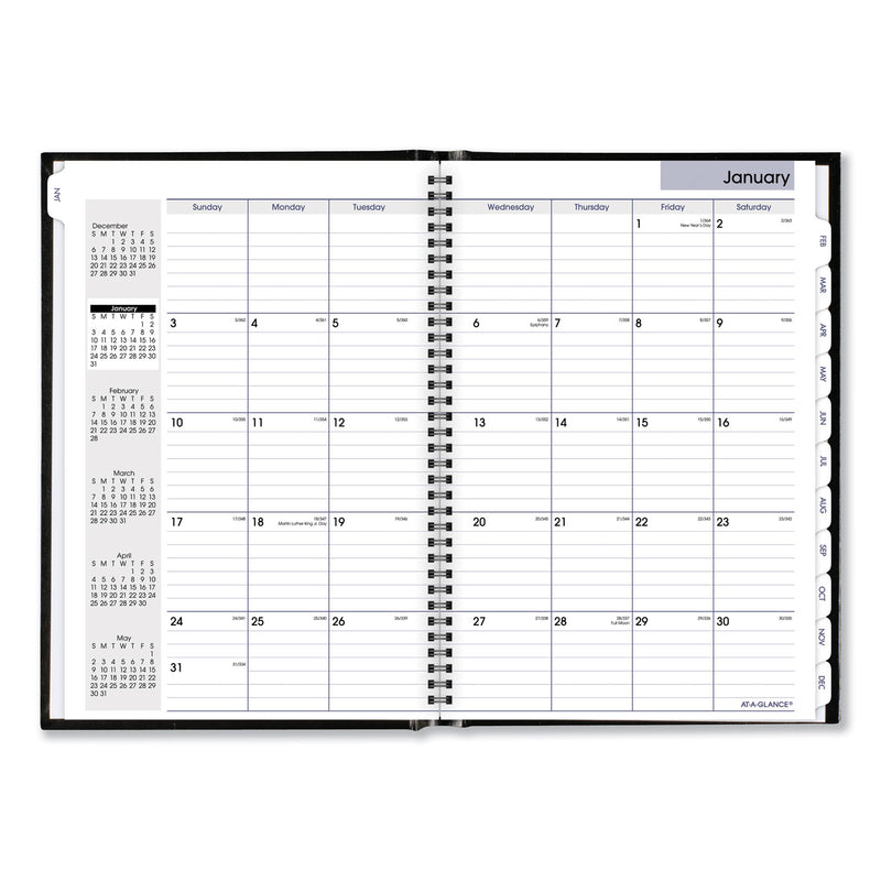 AT-A-GLANCE DayMinder Hard-Cover Monthly Planner, Ruled Blocks, 11.78 x 5, Black Cover, 14-Month (Dec to Jan): 2022 to 2024