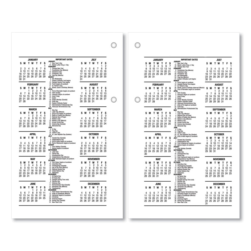 AT-A-GLANCE Desk Calendar Recycled Refill, 3.5 x 6, White Sheets, 2023