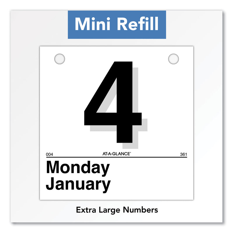 AT-A-GLANCE Today Is Daily Wall Calendar Refill, 6 x 6, White Sheets, 12-Month (Jan to Dec): 2023