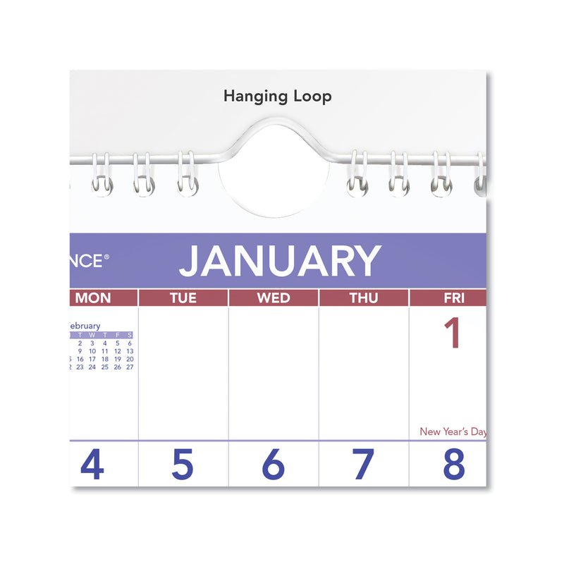 AT-A-GLANCE Mini Monthly Wall Calendar with Fold-Out Easel, 7 x 8, White Sheets, 12-Month (Jan to Dec): 2023