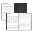 AT-A-GLANCE DayMinder Four-Person Group Daily Appointment Book, 11 x 8, Black Cover, 12-Month (Jan to Dec): 2023