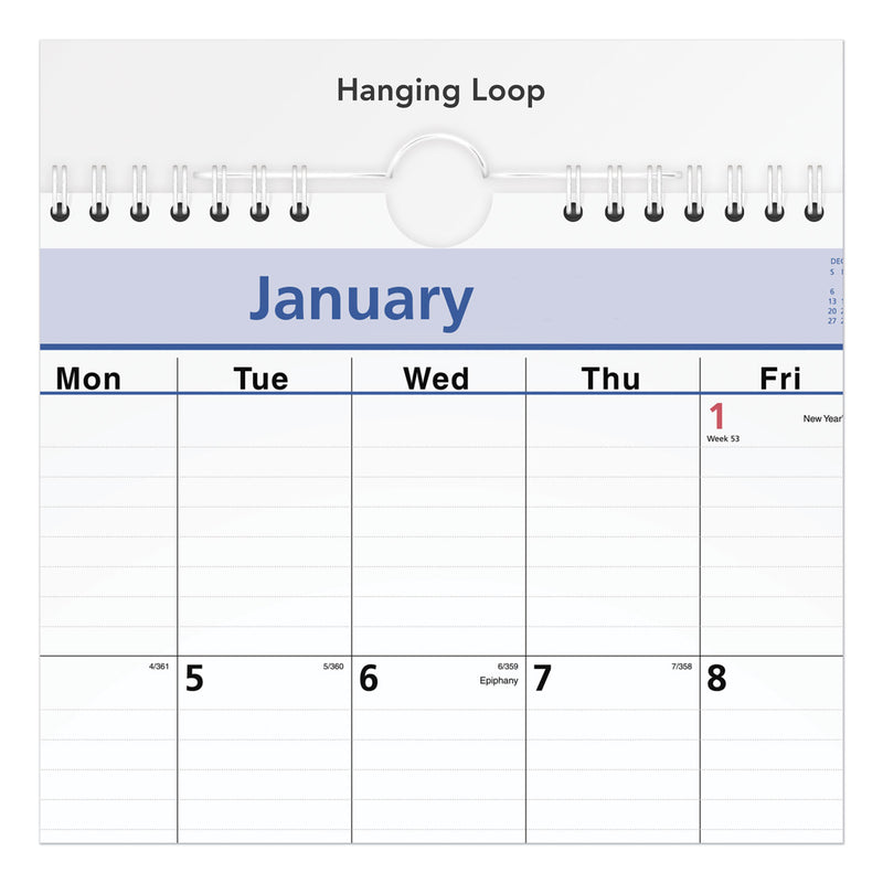 AT-A-GLANCE QuickNotes Wall Calendar, 12 x 17, White/Blue/Yellow Sheets, 12-Month (Jan to Dec): 2023