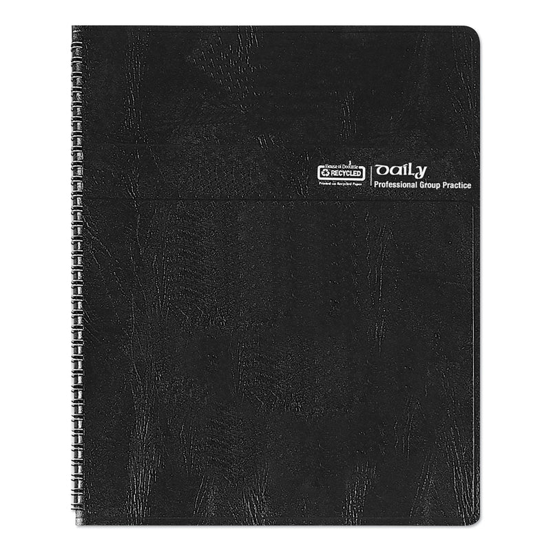 House of Doolittle Four-Person Group Practice Daily Appointment Book, 11 x 8.5, Black Cover, 12-Month (Jan to Dec): 2023