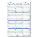 Blue Sky Lindley Laminated Erasable Wall Calendar, Lindley Floral Artwork, 36 x 24, White/Blue/Green Sheets, 12-Month (Jan-Dec): 2023
