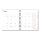 Blue Sky Joselyn Monthly Wirebound Planner, Joselyn Floral Artwork, 10 x 8, Pink/Peach/Black Cover, 12-Month (Jan to Dec): 2023