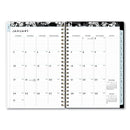 Blue Sky Baccara Dark Create-Your-Own Cover Weekly/Monthly Planner, Floral, 8 x 5, Gray/Black/Gold Cover, 12-Month (Jan-Dec): 2023