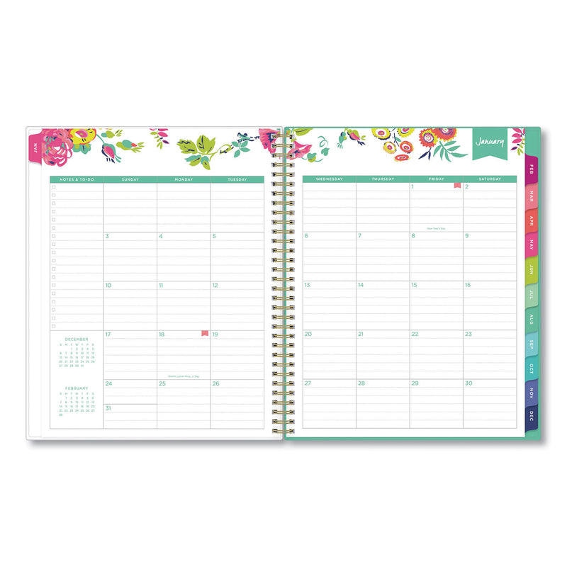 Blue Sky Day Designer Peyton Create-Your-Own Cover Weekly/Monthly Planner, Floral Artwork, 11 x 8.5, White, 12-Month (Jan-Dec): 2023