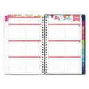 Blue Sky Day Designer Peyton Create-Your-Own Cover Weekly/Monthly Planner, Floral Artwork, 8 x 5, Navy Cover, 12-Month (Jan-Dec): 2023