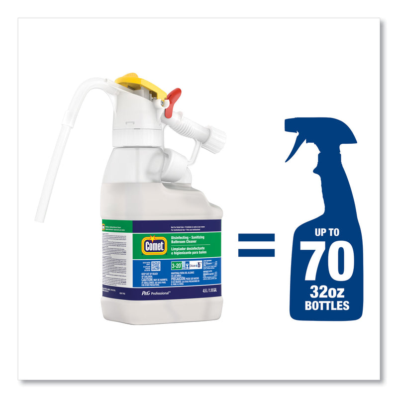 P&G Professional Dilute 2 Go, Comet Disinfecting - Sanitizing Bathroom Cleaner, Citrus Scent, , 4.5 L Jug, 1/Carton