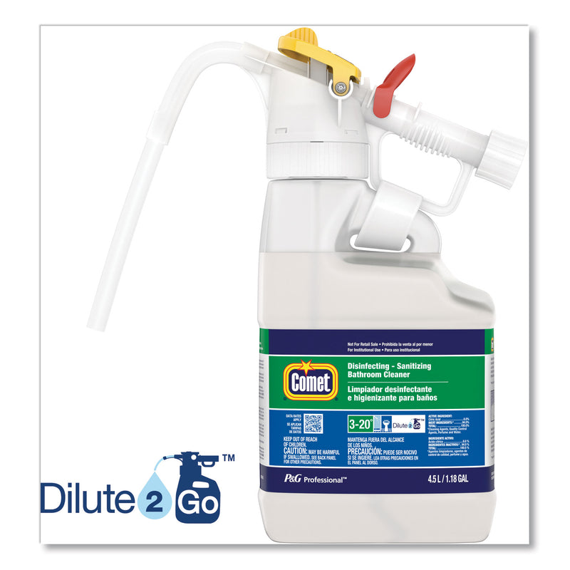 P&G Professional Dilute 2 Go, Comet Disinfecting - Sanitizing Bathroom Cleaner, Citrus Scent, , 4.5 L Jug, 1/Carton