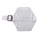 Advantus Arm Badge Holders, Vertical, Textured Clear 5" x 5" Holder, 2.5" x 4" Insert, 12/Pack