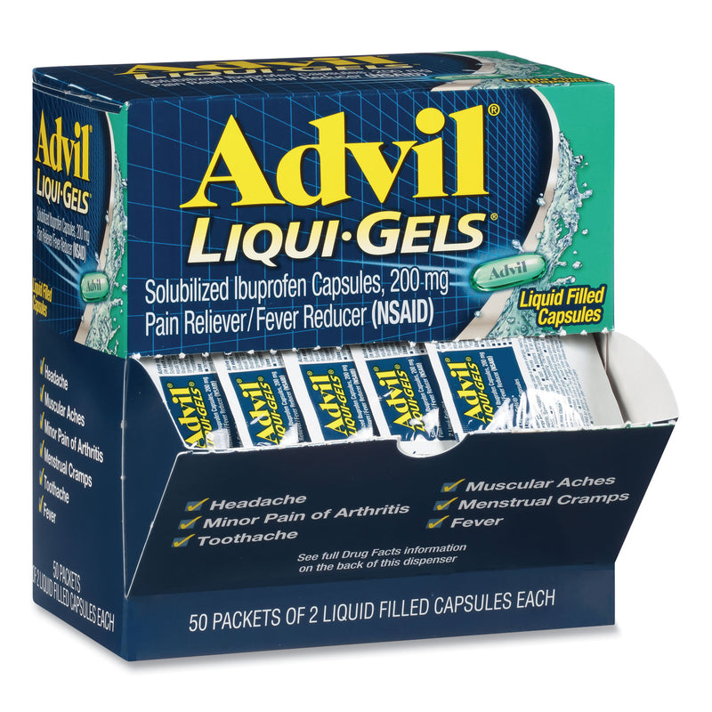 Advil Liqui-Gels, Two-Pack, 50 Packs/Box
