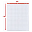 Universal Easel Pads/Flip Charts, Quadrille Rule (1 sq/in), 27 x 34, White, 50 Sheets, 2/Carton