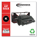 Innovera Remanufactured Black High-Yield Toner, Replacement for 55X (CE255X), 12,500 Page-Yield