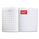 Universal Composition Book, Wide/Legal Rule, Black Marble Cover, 9.75 x 7.5, 100 Sheets, 6/Pack