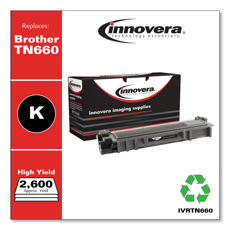 Innovera Remanufactured Black High-Yield Toner, Replacement for TN660, 2,600 Page-Yield