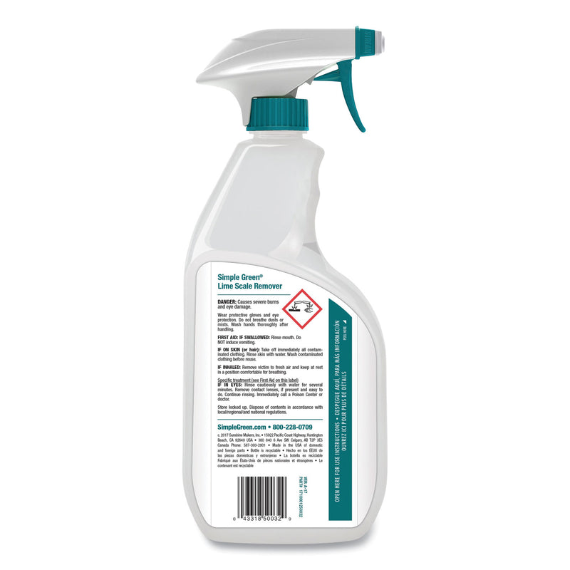 Simple Green Lime Scale Remover, Wintergreen, 32 oz Spray Bottle, 12/Carton