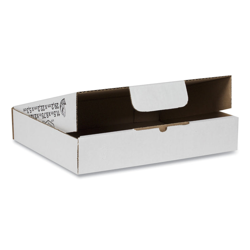 Duck Self-Locking Mailing Box, Regular Slotted Container (RSC), 8.75" x 11.5" x 2.13", White, 25/Pack