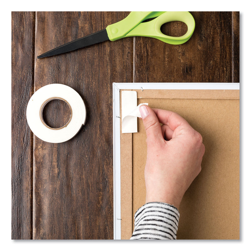 Duck Double-Stick Foam Mounting Tape, Permanent, Holds Up to 2 lbs, 0.75" x 36 yds